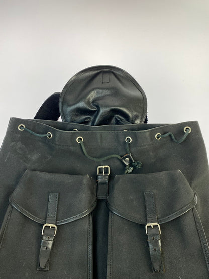 【現状渡し品】【メンズ/レディース】 COMME des GARCONS HOMME コムデギャルソンオム 80's CANVAS BAG キャンバスバッグ リュックサック カバン 188-250917-yn-11-min カラー：ブラック 万代Net店