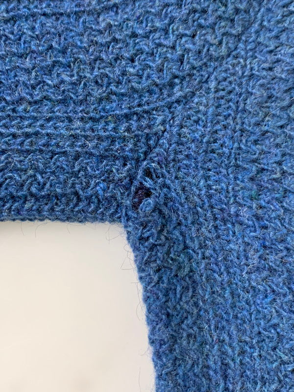 【中古品】【メンズ】 PURITAN SPORTSWERE ピューリタン スポーツウェア WOOL ACRYLIC CARDIGAN アクリル痕 ウールカーディガン トップス 146-250910-kk-10-min サイズ：M カラー：ブルー 万代Net店