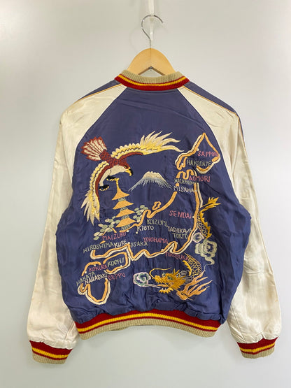 【現状渡し品】【メンズ】 TAILOR東洋 TT12210 JAPAN MAP×TIGER REVERSIBLE SOUVENIR JACKET スカジャン アウター 145-250911-AS-4-min サイズ：S カラー：ブラウン/ネイビー 万代Net店
