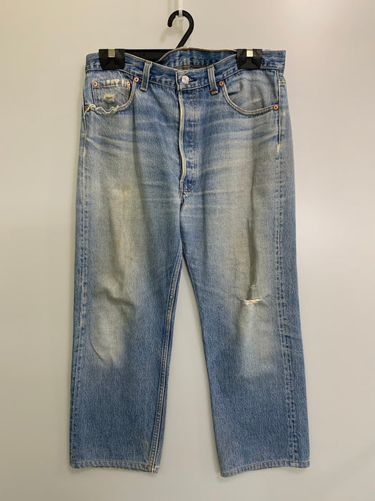 【現状渡し品】【メンズ】 Levi's リーバイス 90's 501XX DENIM PANTS 501-0000 90年代 デニムパンツ ボトムス ジーンズ ボタン裏刻印 552 157-251007-kk-53-min サイズ：36 カラー：ライトインディゴ 万代Net店