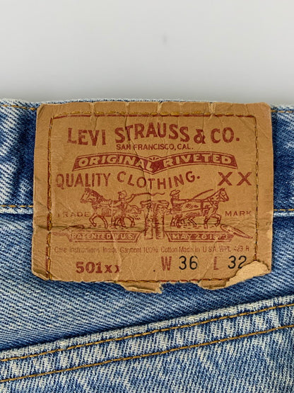 【現状渡し品】【メンズ】 Levi's リーバイス 90's 501XX DENIM PANTS 501-0000 90年代 デニムパンツ ボトムス ジーンズ ボタン裏刻印 552 157-251007-kk-53-min サイズ：36 カラー：ライトインディゴ 万代Net店