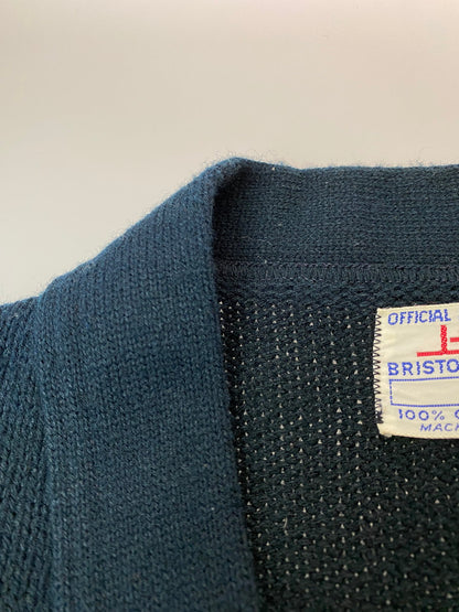【中古品】【メンズ】 BRISTOL ブリストル 60'S～ レタードカーディガン 146-250911-AS-19-min カラー：ネイビー 万代Net店