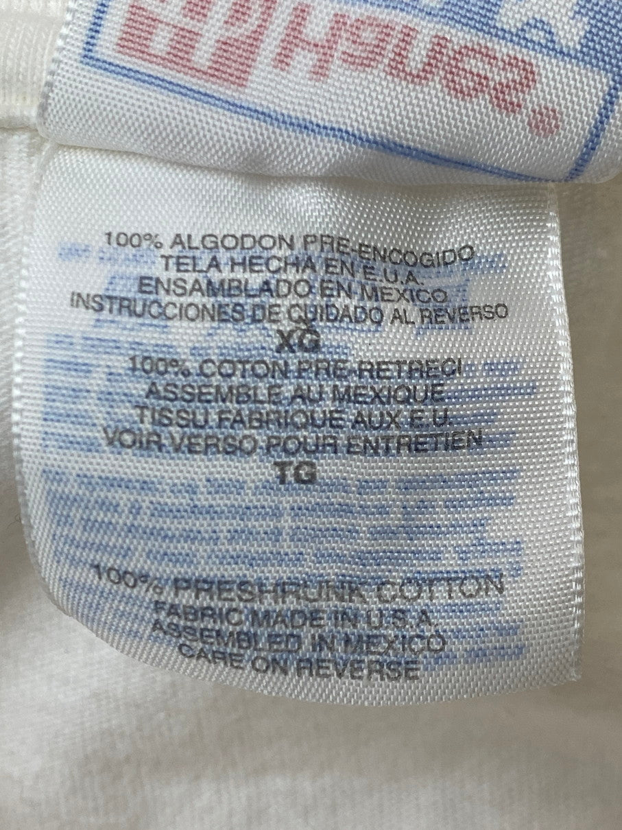 【中古品】【メンズ】 HANES ヘインズ 90'S SWISS WATCH FAIR PRINT TEE ショートスリーブ 146-250911-AS-17-min サイズ：XL カラー：ホワイト 万代Net店