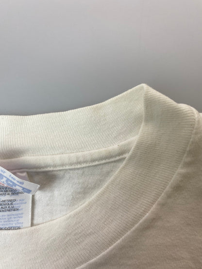 【中古品】【メンズ】 HANES ヘインズ 90'S SWISS WATCH FAIR PRINT TEE ショートスリーブ 146-250911-AS-17-min サイズ：XL カラー：ホワイト 万代Net店