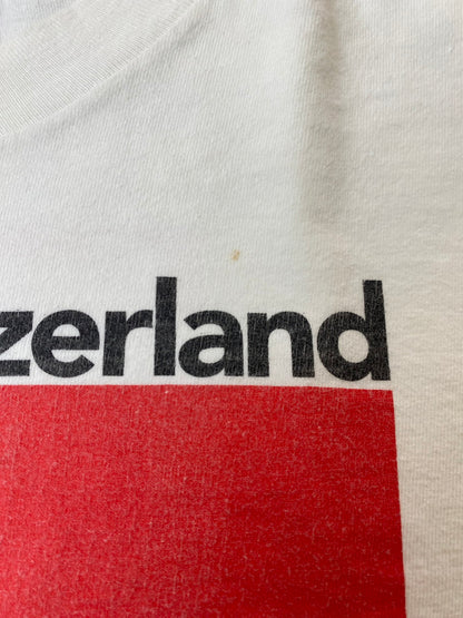 【中古品】【メンズ】 HANES ヘインズ 90'S SWISS WATCH FAIR PRINT TEE ショートスリーブ 146-250911-AS-17-min サイズ：XL カラー：ホワイト 万代Net店