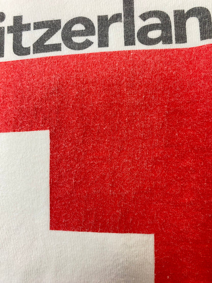 【中古品】【メンズ】 HANES ヘインズ 90'S SWISS WATCH FAIR PRINT TEE ショートスリーブ 146-250911-AS-17-min サイズ：XL カラー：ホワイト 万代Net店