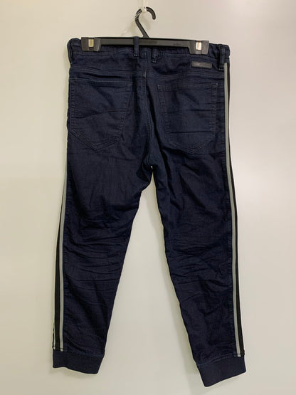 【中古品】【メンズ】 DIESEL ディーゼル サイドラインジョグデニム スウェットパンツ 152-250913-ks-27-min サイズ：30 カラー：ネイビー 万代Net店