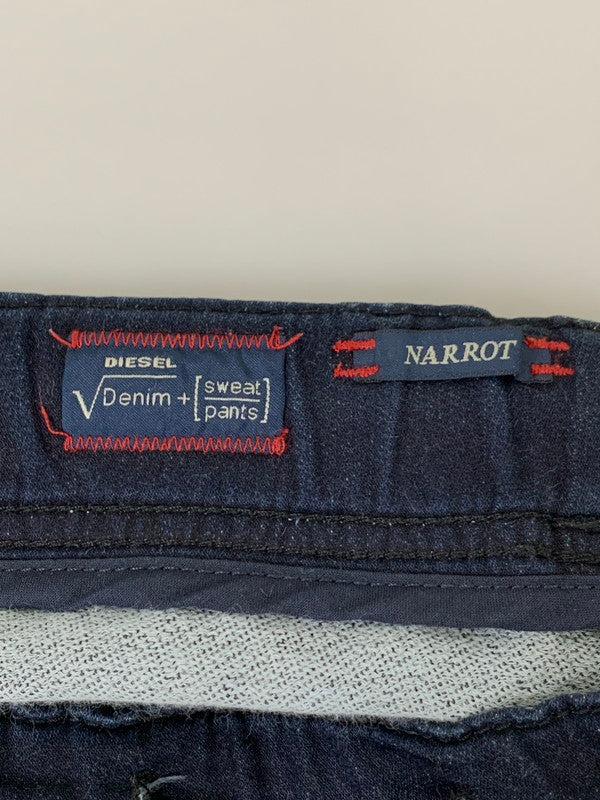 【中古品】【メンズ】 DIESEL ディーゼル サイドラインジョグデニム スウェットパンツ 152-250913-ks-27-min サイズ：30 カラー：ネイビー 万代Net店