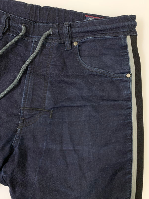 【中古品】【メンズ】 DIESEL ディーゼル サイドラインジョグデニム スウェットパンツ 152-250913-ks-27-min サイズ：30 カラー：ネイビー 万代Net店