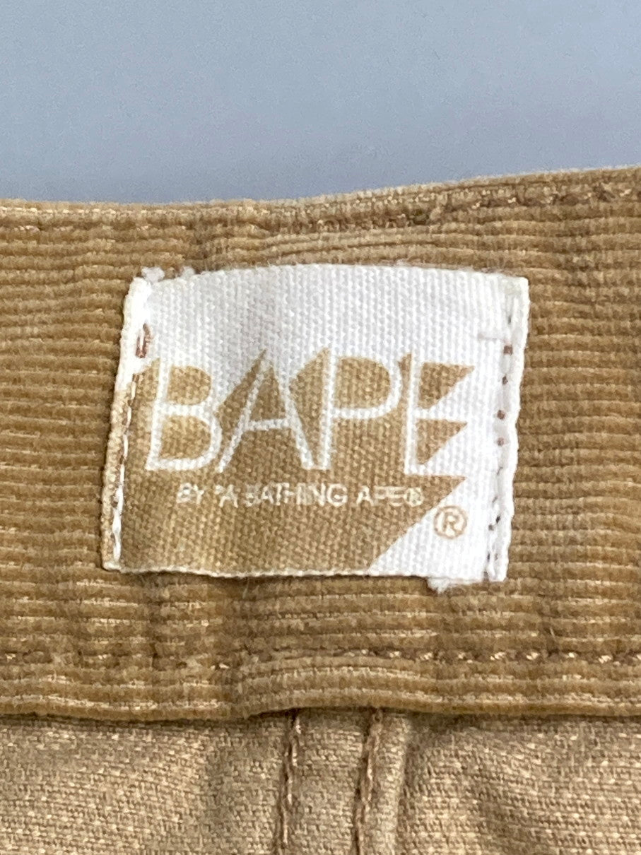 【中古品】【メンズ】 A BATHING APE アベイシングエイプ CORDUROY PANT コーデュロイパンツ ボトムス 153-251114-AS-18-min サイズ：L カラー：ベージュ 万代Net店