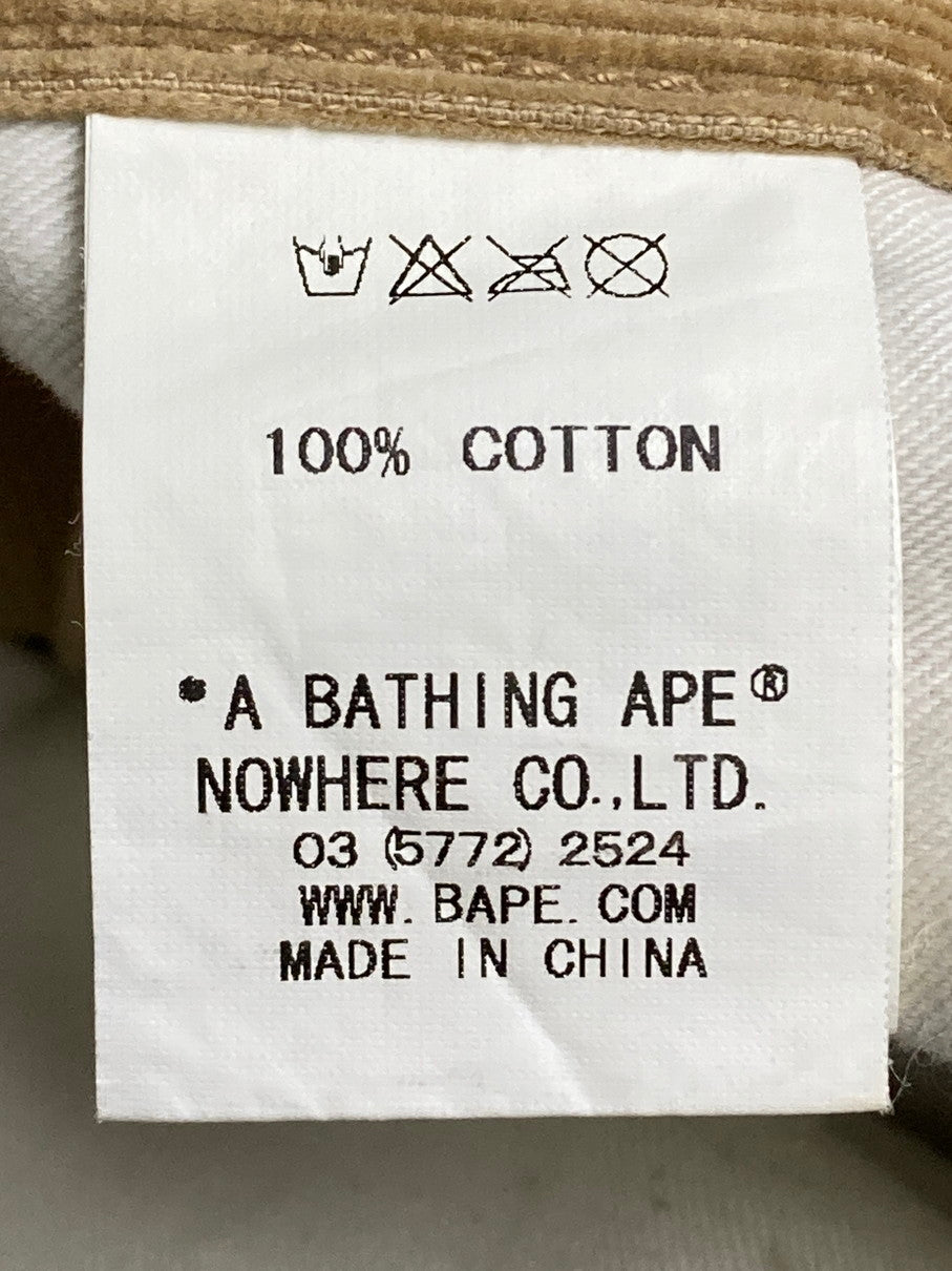 【中古品】【メンズ】 A BATHING APE アベイシングエイプ CORDUROY PANT コーデュロイパンツ ボトムス 153-251114-AS-18-min サイズ：L カラー：ベージュ 万代Net店