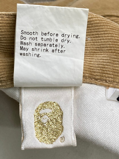 【中古品】【メンズ】 A BATHING APE アベイシングエイプ CORDUROY PANT コーデュロイパンツ ボトムス 153-251114-AS-18-min サイズ：L カラー：ベージュ 万代Net店