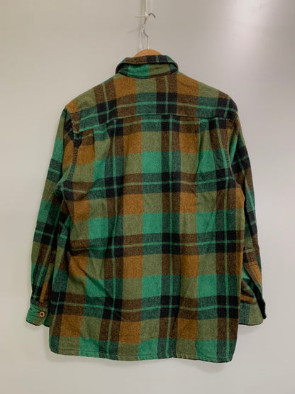 【中古品】【メンズ】 USED 60S CHECK LS SHIRT チェックシャツ ロングスリーブ 146-250911-AS-27-min カラー：グリーン/ブラウン 万代Net店