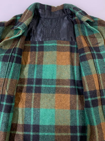 【中古品】【メンズ】 USED 60S CHECK LS SHIRT チェックシャツ ロングスリーブ 146-250911-AS-27-min カラー：グリーン/ブラウン 万代Net店
