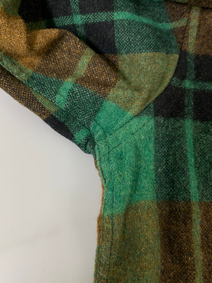 【中古品】【メンズ】 USED 60S CHECK LS SHIRT チェックシャツ ロングスリーブ 146-250911-AS-27-min カラー：グリーン/ブラウン 万代Net店