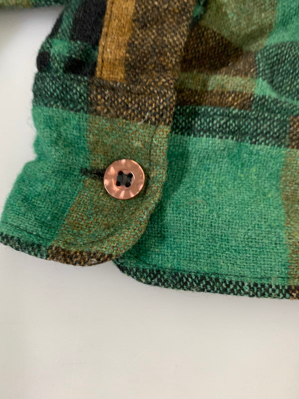 【中古品】【メンズ】 USED 60S CHECK LS SHIRT チェックシャツ ロングスリーブ 146-250911-AS-27-min カラー：グリーン/ブラウン 万代Net店
