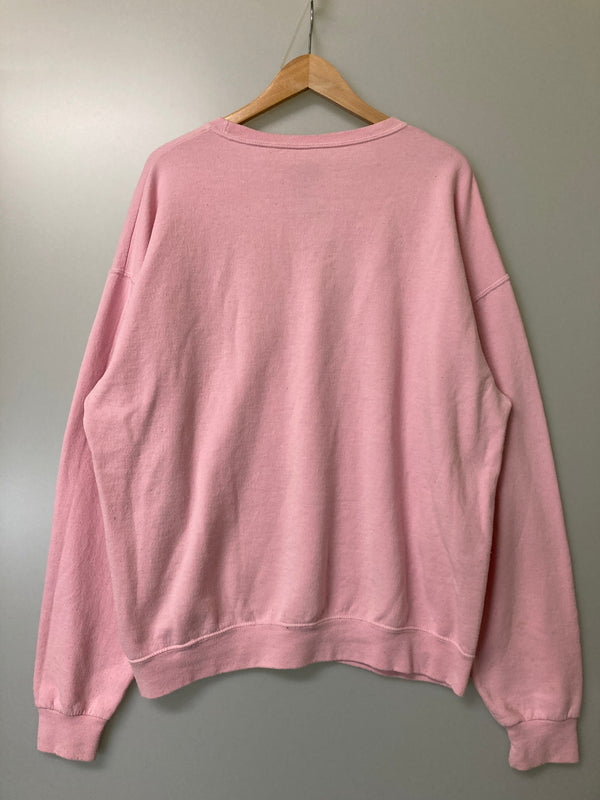 【現状渡し品】【メンズ】 犬夜叉 2006年製 PRINT CREW SWEAT SHIRT プリント クルーネック スウェットシャツ 146-251111-AS-44-min サイズ：XL カラー：ピンク 万代Net店