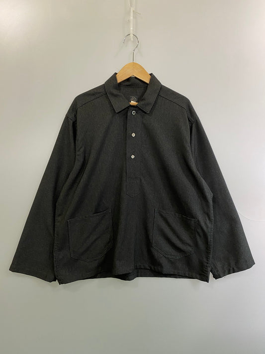 【中古品】【メンズ】 POST OVERALLS ポストオーバーオールズ PULLOVER SHIRT 3207-PTW1 プルオーバーシャツ 長袖 トップス 145-251002-kk-52-min サイズ：M カラー：ブラック 万代Net店