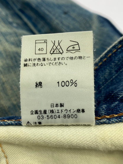 【現状渡し品】【メンズ】 EDWIN エドウィン 503 BLUE TRIP DENIM PANTS BT503 ブルー トリップ デニムパンツ ボトムス 158-260410-jt-23-min サイズ：34×33 カラー：ライトインディゴ 万代Net店