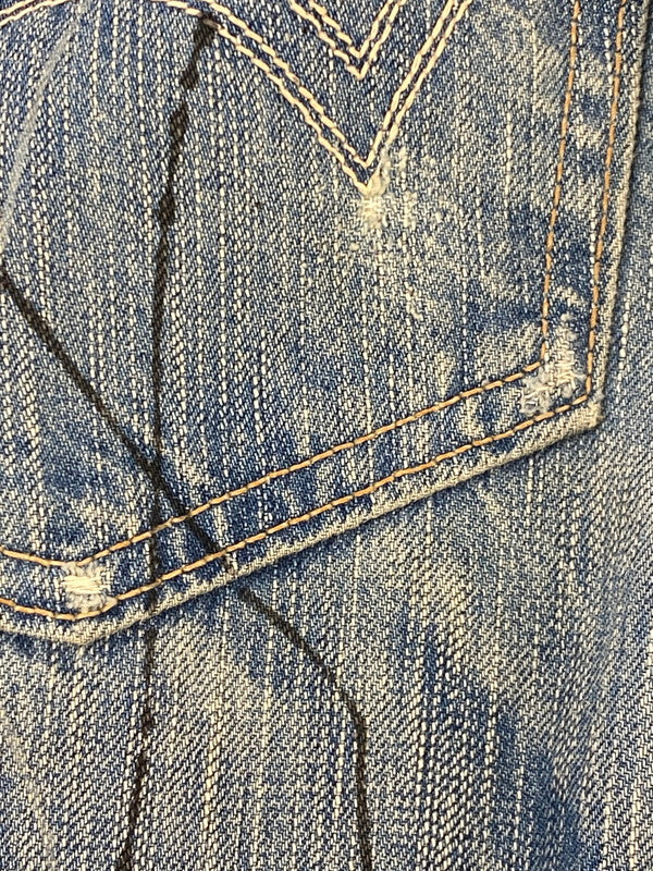 【現状渡し品】【メンズ】 EDWIN エドウィン 503 BLUE TRIP DENIM PANTS BT503 ブルー トリップ デニムパンツ ボトムス 158-260410-jt-23-min サイズ：34×33 カラー：ライトインディゴ 万代Net店