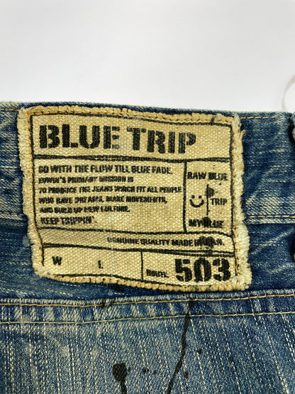 【現状渡し品】【メンズ】 EDWIN エドウィン 503 BLUE TRIP DENIM PANTS BT503 ブルー トリップ デニムパンツ ボトムス 158-260410-jt-23-min サイズ：34×33 カラー：ライトインディゴ 万代Net店