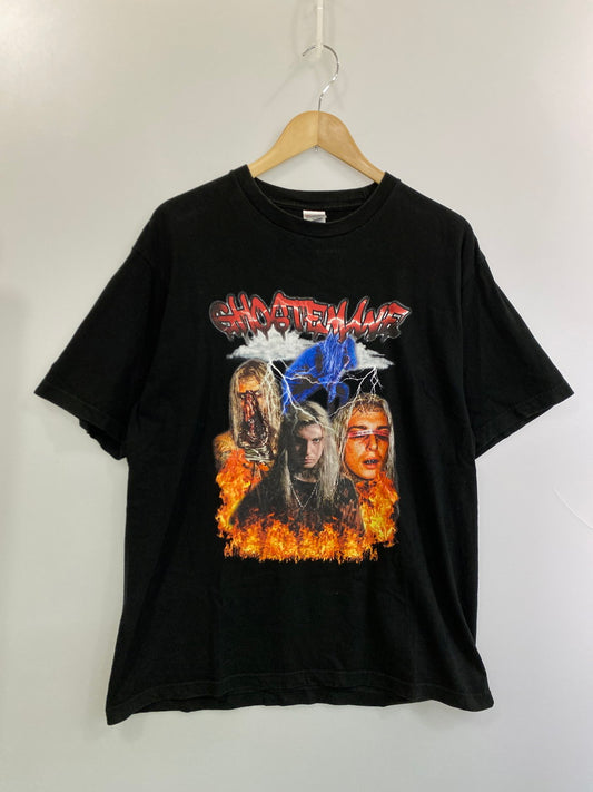 【中古品】【メンズ】 GHOSTEMANE PRINT S S TEE ゴーストマン プリント Tシャツ 半袖 メンズ トップス バンドTシャツ 142-250926-em-17-min サイズ：XL カラー：ブラック 万代Net店