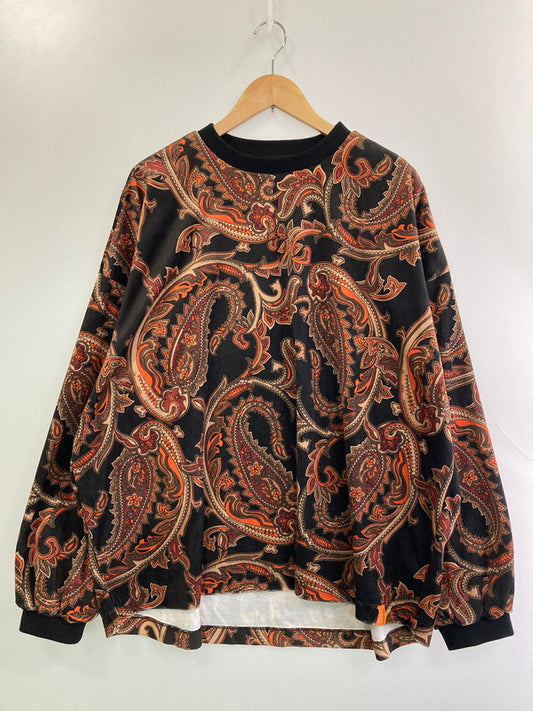 【中古品】【メンズ】 TIGHTBOOTH タイトブース 22SS PAISLEY VELOUR LONG SLEEVE ペイズリー ベロア ロングスリーブ トップス 長袖Tシャツ カットソー 142-250915-kk-10-min サイズ：XL カラー：マルチカラー 万代Net店
