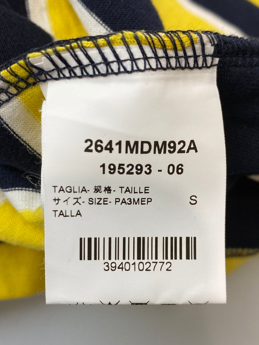 【中古品】【レディース】 MSGM エムエスジーエム ストライプ ノースリーブ トップス 2641MDM92A レディース カットソー トップス 170-250926-em-15-min サイズ：S カラー：ブラックイエロー/ホワイト（ストライプ） 万代Net店