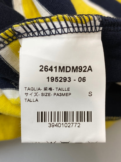 【中古品】【レディース】 MSGM エムエスジーエム ストライプ ノースリーブ トップス 2641MDM92A レディース カットソー トップス 170-250926-em-15-min サイズ：S カラー：ブラックイエロー/ホワイト（ストライプ） 万代Net店