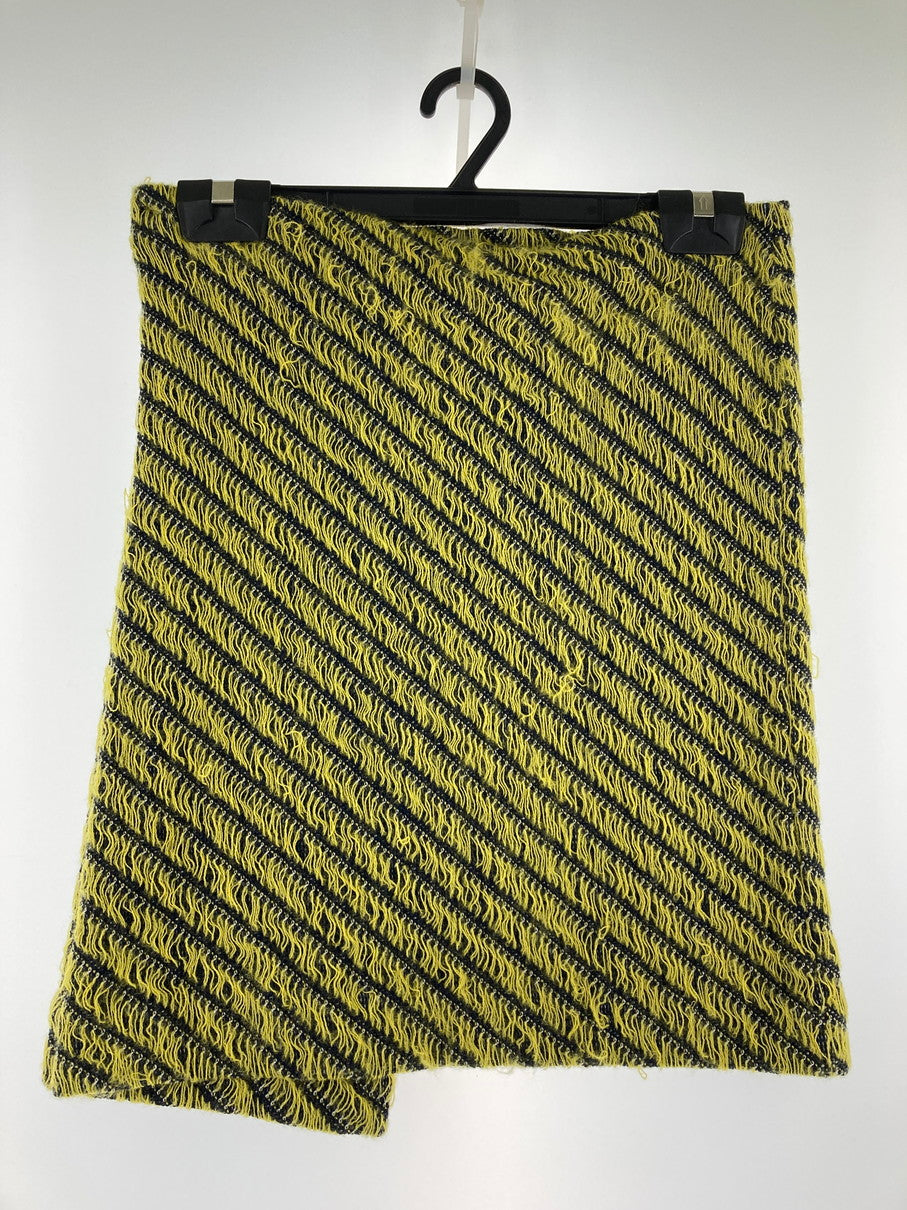 【中古品】【レディース】 NAMACHEKO 19AW ATIM SKIRT ナマチェコ ウール スカート ボトムス 152-251107-yn-14-min サイズ：XS カラー：BLACK/YELLOW 万代Net店