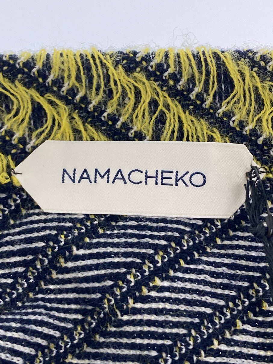 【中古品】【レディース】 NAMACHEKO 19AW ATIM SKIRT ナマチェコ ウール スカート ボトムス 152-251107-yn-14-min サイズ：XS カラー：BLACK/YELLOW 万代Net店