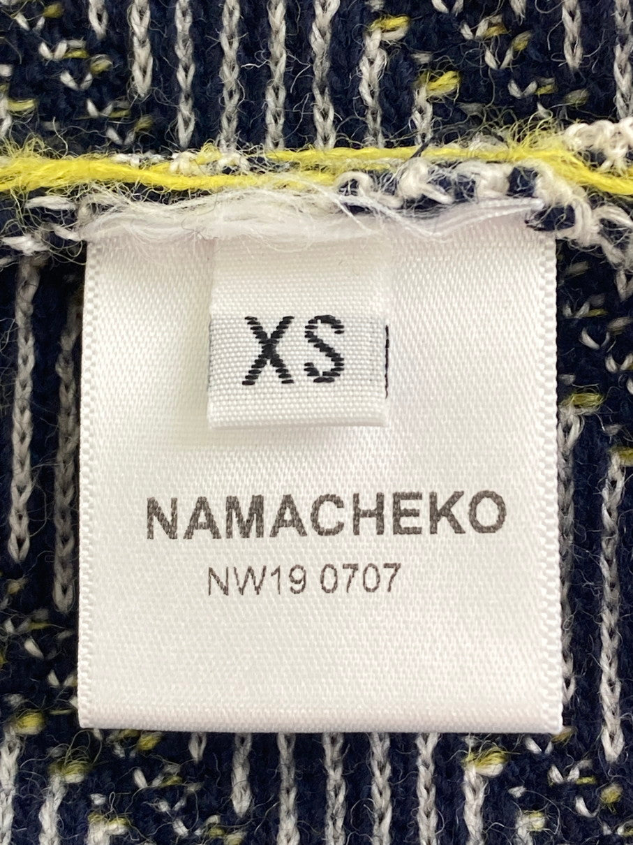 【中古品】【レディース】 NAMACHEKO 19AW ATIM SKIRT ナマチェコ ウール スカート ボトムス 152-251107-yn-14-min サイズ：XS カラー：BLACK/YELLOW 万代Net店