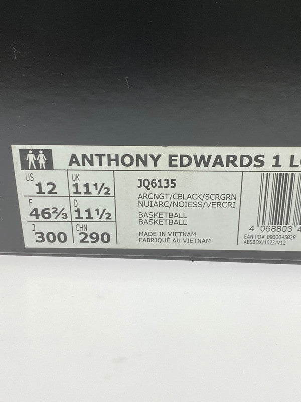【中古美品】【メンズ】 adidas アディダス JQ6135 ANTHONY EDWARDS 1 LOW 靴 シューズ スニーカー SNEAKERS 161-250913-ks-17-min サイズ：30cm カラー：ARCTIC NIGHT 万代Net店
