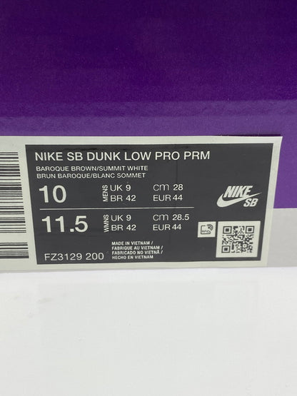 【現状渡し品】【メンズ】 NIKE ナイキ FZ3129-200 SB DUNK LOW PRO PRM 靴 シューズ スニーカー SNEAKERS 160-250913-ks-08-min サイズ：28cm カラー：BAROQUE BROWN/SUMMT WHITE 万代Net店