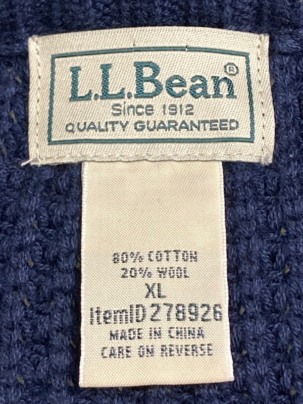 【中古品】【メンズ】 L.L.Bean エルエルビーン ワッフルセーター トップス 146-251018-ks-33-min サイズ：XL カラー：ネイビー 万代Net店
