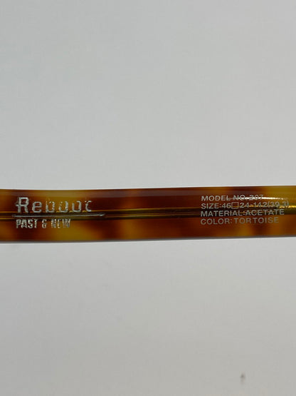 【中古品】【メンズ/レディース】 REBOOT リブート 207 眼鏡 度入り フレンチ ヴィンテージ メガネ 50□22-145 203-250918-em-23-min カラー：ブラウン系 万代Net店