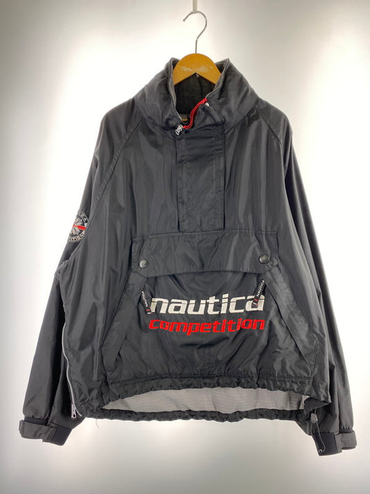 【中古品】【メンズ】 NAUTICA ノーティカ COMPETITION 90S NYLON ANORAK JACKET BLACK ナイロンアノラックジャケット アウター 146-251118-AS-7-min サイズ：XL カラー：ブラック 万代Net店