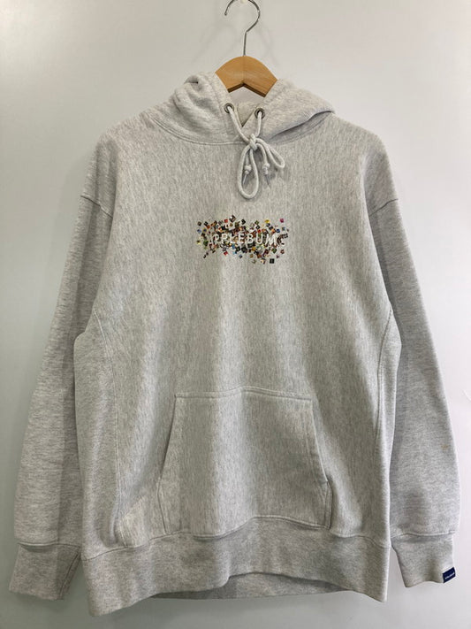 【中古品】【メンズ】 APPLEBUM アップルバム VINYL LOGO SWEAT PARKA スウェットパーカー 142-251116-zi-14-min サイズ：XL カラー：グレー 万代Net店
