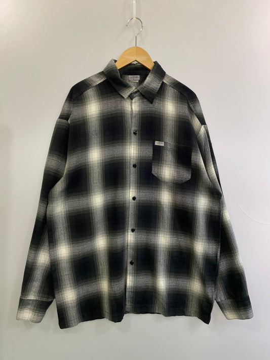 【中古品】【メンズ】 CALTOP キャルトップ オンブレシャツ チェックシャツ オンブレチェック 長袖 メンズ トップス 142-250926-em-14-min サイズ：XL カラー：ブラック/ホワイト（チェック柄） 万代Net店