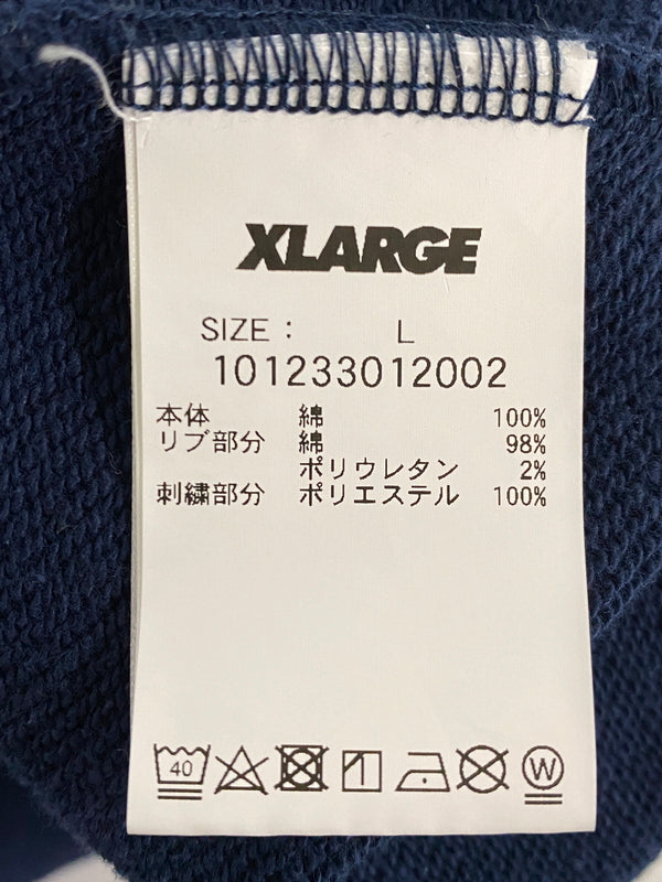 【中古品】【メンズ】 XLARGE エクストララージ 2TONE SWEATSHIRT ツートーン スウェットシャツ 101233012002 メンズ パーカー 142-260630-hu-17-min サイズ：L カラー：ネイビー/イエロー系 万代Net店
