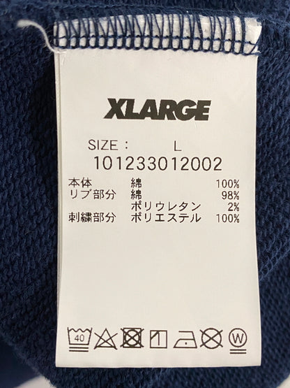 【中古品】【メンズ】 XLARGE エクストララージ 2TONE SWEATSHIRT ツートーン スウェットシャツ 101233012002 メンズ パーカー 142-260630-hu-17-min サイズ：L カラー：ネイビー/イエロー系 万代Net店