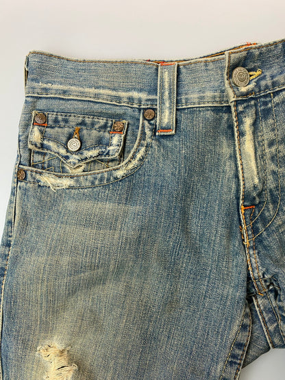 【現状渡し品】【メンズ】 TRUE RELIGION トゥルーレリジョン JOEY 04803 ジョーイ フレアデニムパンツ ボトムス ジーンズ 153-251106-kk-80-min サイズ：32 カラー：ライトインディゴ 万代Net店