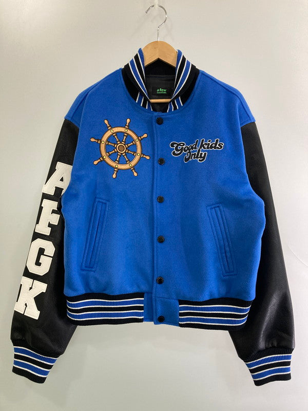 【中古品】【メンズ】 A FEW GOOD KIDS ア フュー グッド キッズ GOOD KIDS ONLY STADIUM JACKET スタジアムジャケット 142-251116-zi-16-min サイズ：XL カラー：ブルー/ブラック 万代Net店