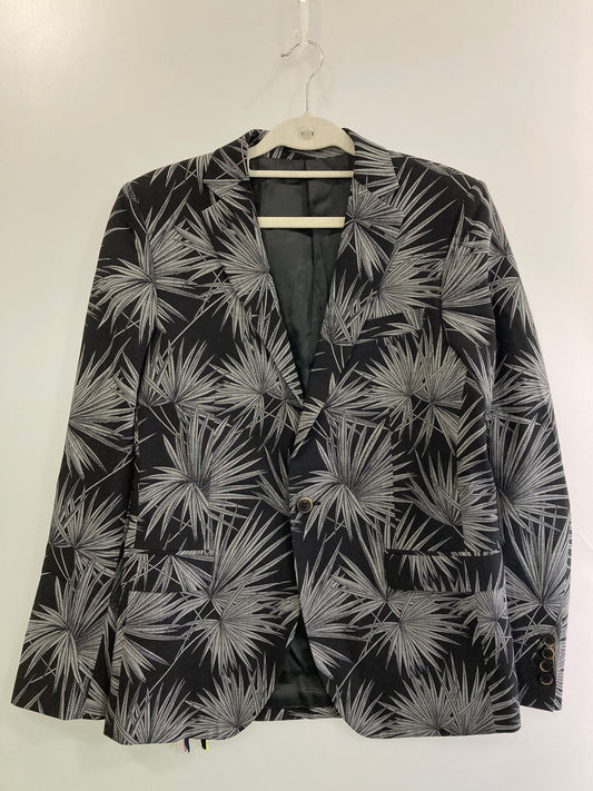 【中古美品】【レディース】 MSGM エムエスジーエム 154071 総柄 GIACCA JACKET ジャケット 169-251012-ks-62-min サイズ：46 カラー：ブラック/グレー 万代Net店