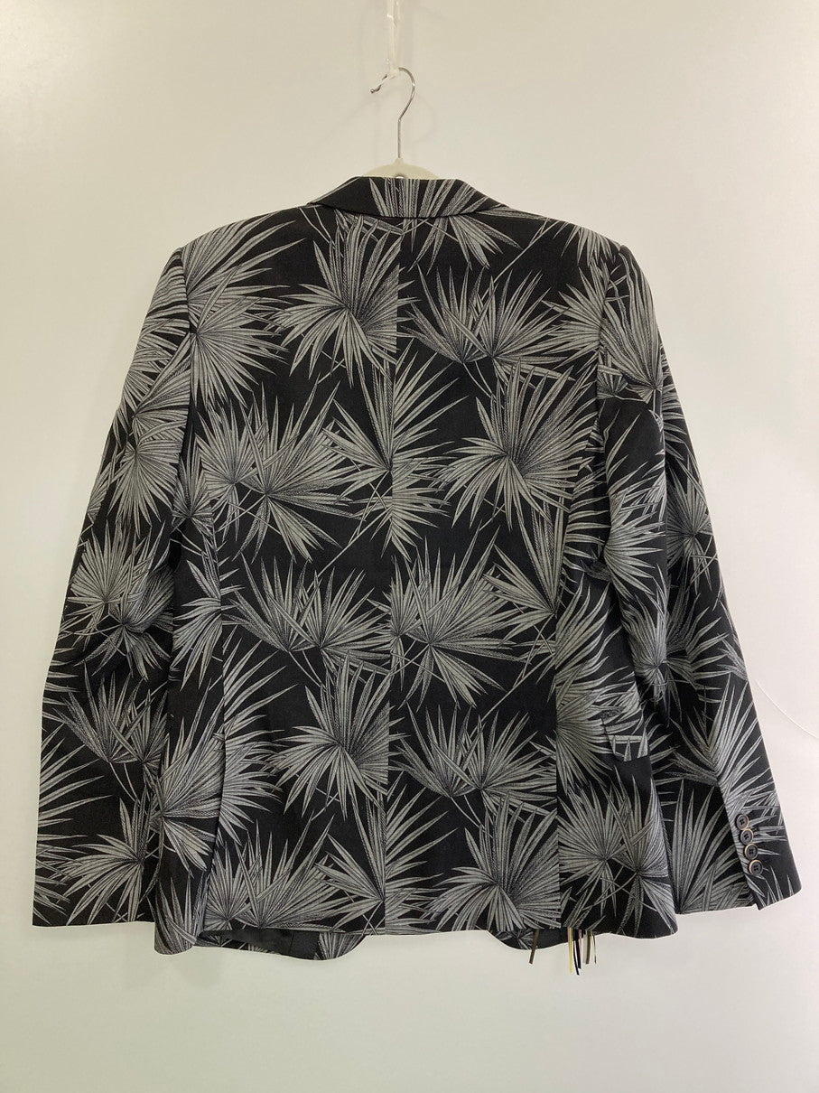 【中古美品】【レディース】 MSGM エムエスジーエム 154071 総柄 GIACCA JACKET ジャケット 169-251012-ks-62-min サイズ：46 カラー：ブラック/グレー 万代Net店