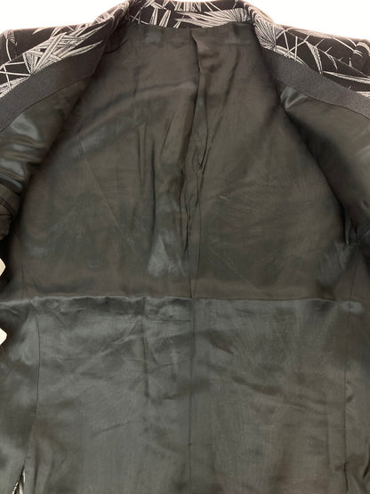 【中古美品】【レディース】 MSGM エムエスジーエム 154071 総柄 GIACCA JACKET ジャケット 169-251012-ks-62-min サイズ：46 カラー：ブラック/グレー 万代Net店