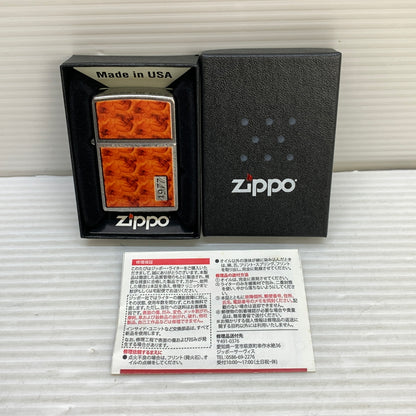【中古美品】【メンズ/レディース】 ZIPPO ジッポ ZIPPO ジッポ 鼈甲柄 前面加工 特殊加工 USA製 オイルライター アクセサリー 喫煙具 2014年製造 インサイドユニット2015年製 206-250914-kk-04-min カラー：ブラウン/シルバー 万代Net店
