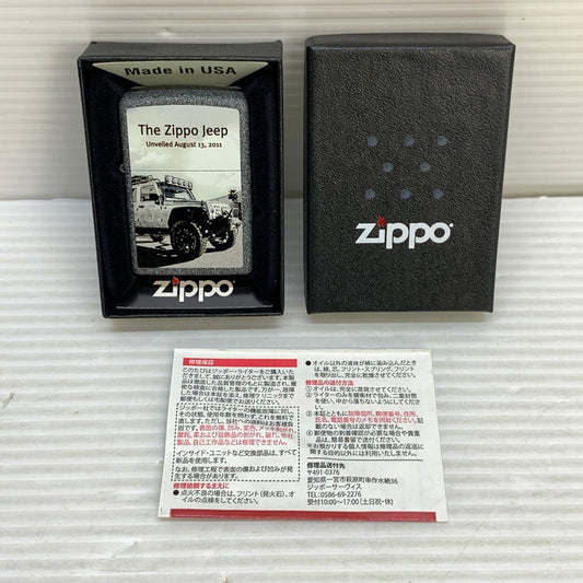 【中古美品】【メンズ/レディース】 ZIPPO ジッポ ZIPPO ジッポ THE JEEP ザ ジープ USA製 オイルライター アクセサリー 喫煙具 2015年製造 インサイドユニット2015年製 206-250914-kk-17-min カラー：グレー 万代Net店