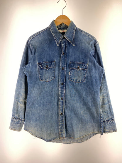 【現状渡し品】【メンズ/レディース】 LEVI'S FOR GALS リーバイスフォーギャルズ 56368-0317 70S BIGE WESTERN DENIM L S SHIRT ウエスタン デニム ロングスリーブ シャツ 146-251118-AS-3-min サイズ：下記参照 カラー：ブルー 万代Net店