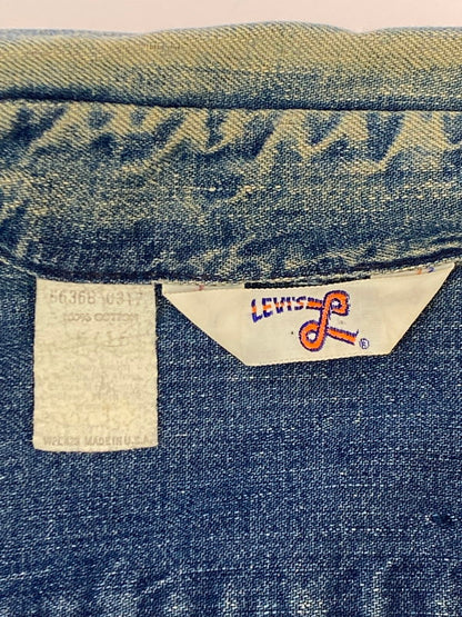 【現状渡し品】【メンズ/レディース】 LEVI'S FOR GALS リーバイスフォーギャルズ 56368-0317 70S BIGE WESTERN DENIM L S SHIRT ウエスタン デニム ロングスリーブ シャツ 146-251118-AS-3-min サイズ：下記参照 カラー：ブルー 万代Net店